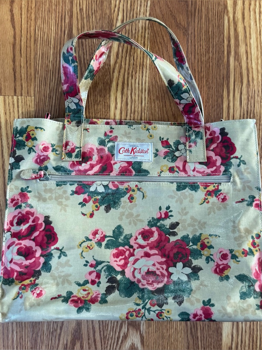 Cath Kidston Cream Tote with Pink Floral Print